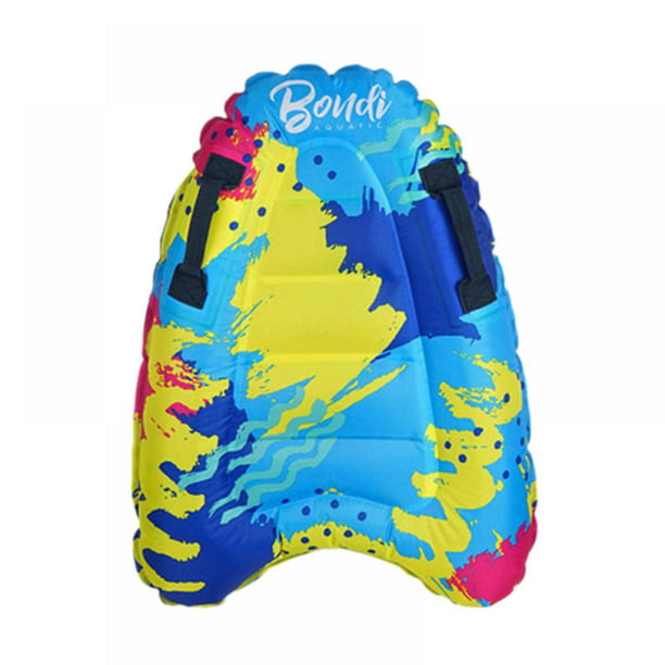 Denpetec Inflatable Surfing Body Board with Handles,Mini Pool Float Beach Lightweight Foldable Surfboard Swimming Floating Mat Devices Childrens Surfboard,Beach Pool Toy for Kids Adults 